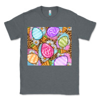 Charcoal Heather Easter eggs daisies carrots Classic Tee - OliviaCreatesArt