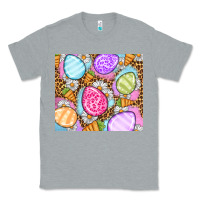 Heather Grey Easter eggs daisies carrots Classic Tee - OliviaCreatesArt
