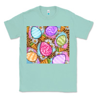 Seafoam Easter eggs daisies carrots Classic Tee - OliviaCreatesArt