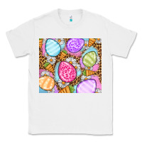 White Easter eggs daisies carrots Classic Tee - OliviaCreatesArt
