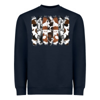 Navy cowhide brushstrokes Heavyweight Sweatshirt - RanaPortraitStore