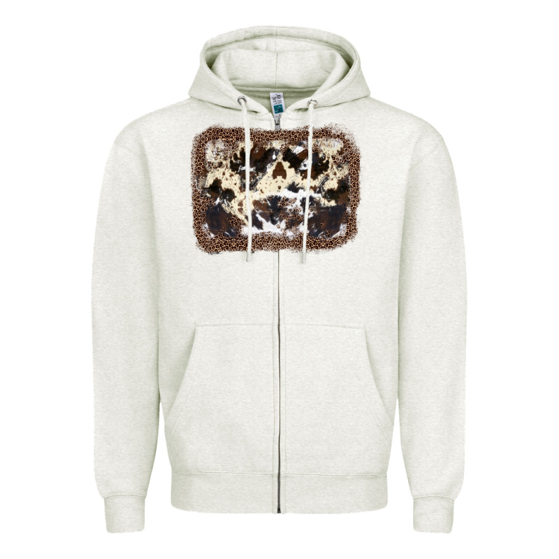 Cowhide Leopard Background Zipper Hoodie by JahusDesignShop | Teevron