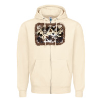 Sandshell Cowhide Leopard Background Zipper Hoodie - JahusDesignShop