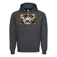 Smoke Cowhide Leopard Background Zipper Hoodie - JahusDesignShop