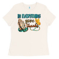 Bone İn Everything Give Thanks Ladies Tee - BundleAndBundleShop