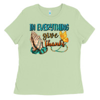Matcha İn Everything Give Thanks Ladies Tee - BundleAndBundleShop