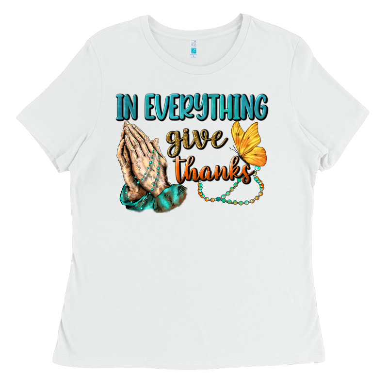 İn Everything Give Thanks Ladies Tee by BundleAndBundleShop | Teevron