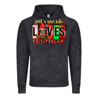 Vintage Black just a girl who loves christmas Vintage Hoodie - CowhideDigitalArt