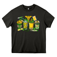 Asphalt St. Patrick's Day Nurse coffee cups Heavy Core Tee - HowdyJamesFarm