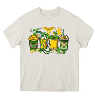 Cream St. Patrick's Day Nurse coffee cups Heavy Core Tee - HowdyJamesFarm