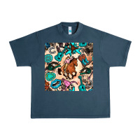 Midnight Navy western cowgirl seamless pattern Urban Heavy Tee - BundleAndBundleShop