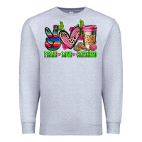 Heather Grey But first cafecito y chismecito Premium Sweatshirt - RanaPortraitStore