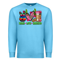 Ocean Blue But first cafecito y chismecito Premium Sweatshirt - RanaPortraitStore