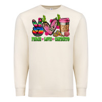 Sandshell But first cafecito y chismecito Premium Sweatshirt - RanaPortraitStore