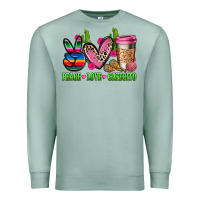 Seafoam But first cafecito y chismecito Premium Sweatshirt - RanaPortraitStore
