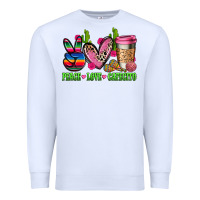 White But first cafecito y chismecito Premium Sweatshirt - RanaPortraitStore