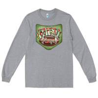 Heather Grey Christmas Pocket Long Sleeve Tee - CowhideDigitalArt