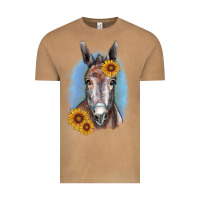 Vintage Camel Sunflower Donkey Vintage Tee - RanaPortraitStore