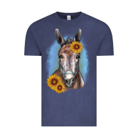 Vintage Denim Sunflower Donkey Vintage Tee - RanaPortraitStore