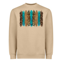 Mushroom glitter turqoise leopard tooled leather background Heavyweight Sweatshirt - RanaPortraitStore