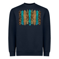 Navy glitter turqoise leopard tooled leather background Heavyweight Sweatshirt - RanaPortraitStore