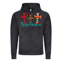 Vintage Black merry Christmas cross Vintage Hoodie - CowhideDigitalArt