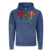 Vintage Denim merry Christmas cross Vintage Hoodie - CowhideDigitalArt