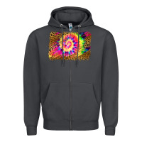 Smoke leopard, tie die backgraund Zipper Hoodie - JahusDesignShop