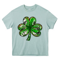 Arona Shamrock with leopard and cowhide St. Patricks day Heavy Core Tee - HowdyJamesFarm