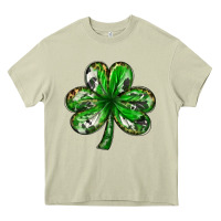 Mossy Shamrock with leopard and cowhide St. Patricks day Heavy Core Tee - HowdyJamesFarm