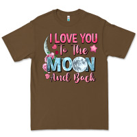 Cacao I love you to the moon and back Valentine's Day Premium Tee - FaDigitalArtStudio
