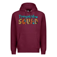 Burgundy transportation squad Premium Hoodie - Artiststas