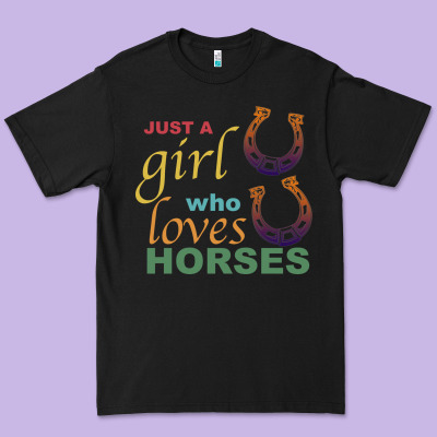 Just A Girl Who Loves Horses Premium Tee Designed By Bettercallsaul