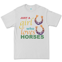 Dove Grey Just a Girl Who Loves Horses Premium Tee - Bettercallsaul