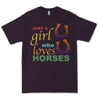 Plum Just a Girl Who Loves Horses Premium Tee - Bettercallsaul