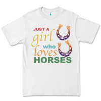 White Just a Girl Who Loves Horses Premium Tee - Bettercallsaul