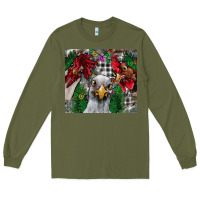Army Green Chicken Long Sleeve Tee - CowhideDigitalArt