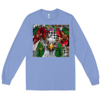 Colony Blue Chicken Long Sleeve Tee - CowhideDigitalArt