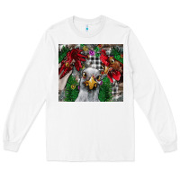 White Chicken Long Sleeve Tee - CowhideDigitalArt