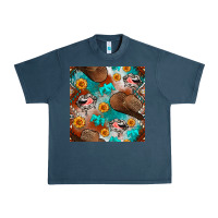 Midnight Navy western cowboy hat seamless pattern Urban Heavy Tee - BundleAndBundleShop