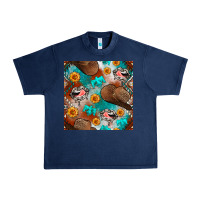 Navy western cowboy hat seamless pattern Urban Heavy Tee - BundleAndBundleShop