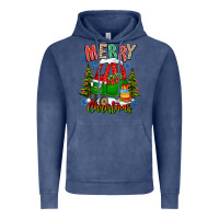 Vintage Denim merry christmas car Vintage Hoodie - CowhideDigitalArt