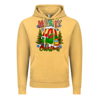 Vintage Mustard merry christmas car Vintage Hoodie - CowhideDigitalArt