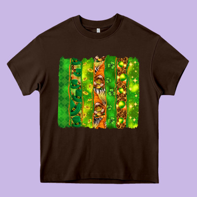 St. Patrick's Day Brushstrokes Heavy Core Tee Designed By Howdyjamesfarm