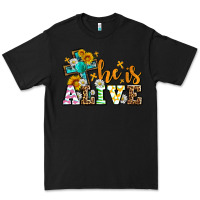Black Easter Day He is alive with cross Premium Tee - OliviaCreatesArt