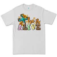 Dove Grey Easter Day He is alive with cross Premium Tee - OliviaCreatesArt