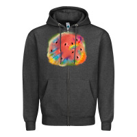 Charcoal Heather tie die watermelon Zipper Hoodie - JahusDesignShop
