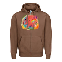 Chestnut tie die watermelon Zipper Hoodie - JahusDesignShop