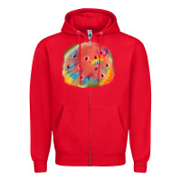 Red tie die watermelon Zipper Hoodie - JahusDesignShop