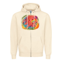 Sandshell tie die watermelon Zipper Hoodie - JahusDesignShop